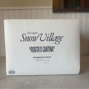 Dept 56 Snow Village Rosita’s Cantina #54883 Restaurant Building w Box & Light